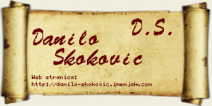 Danilo Skoković vizit kartica